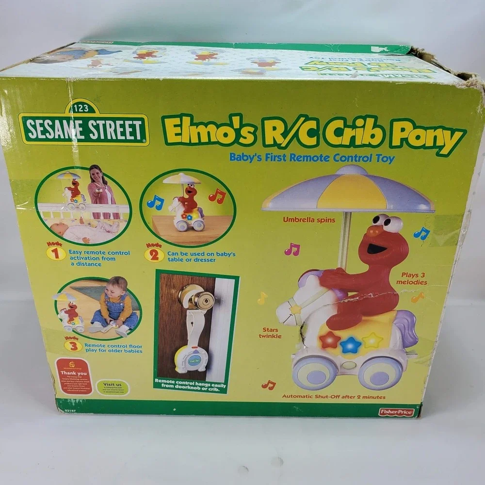 New Rare Sesame Street ELMO'S R/C Crib Pony Baby's First Remote Control‎ Toy